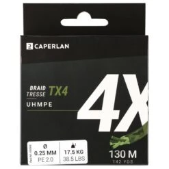 TRESSE PECHE AUX LEURRES TX4 KAKI 130M 5 TRESSE PECHE AUX LEURRES TX4 KAKI 130M -Pêche Passion Soldes tresse peche aux leurres tx4 kaki 130m 2